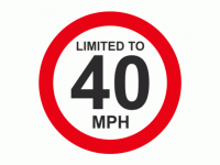 Limited To 40 MPH Vehicle Speed Limit...