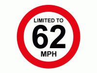 Limited To 62 MPH Vehicle Speed Limit...