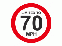 Limited To 70 MPH Vehicle Speed Limit...