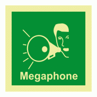 Megaphone Photoluminescent IMO Safety Sign