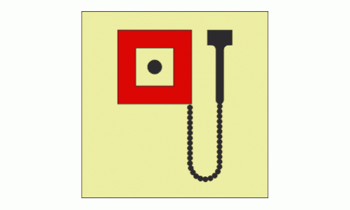 IMO - Fire Control Symbols Manually operated call point Photoluminescent Sign IMO 6005