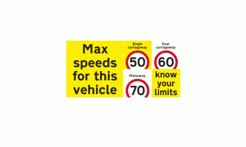 Max speeds for this vehicle sign