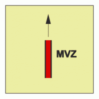 IMO - Fire Control Symbols Main Vertical Zone Photoluminescent Sign IMO 6042