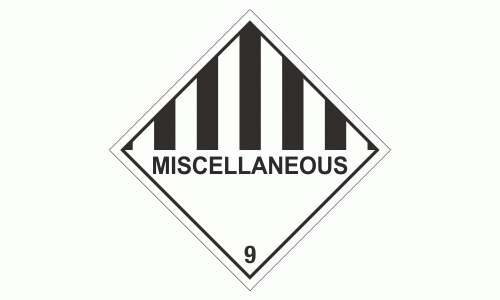 Class 9 Miscellaneous 9 - 250 labels per roll