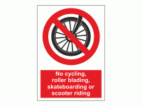 No Cycling Roller Blading Skateboardi...