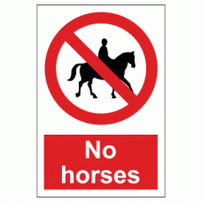 No Horses sign
