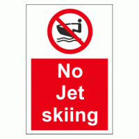 No Jet skiing sign