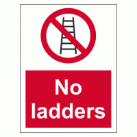 No Ladder Sign