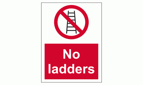 No Ladder Sign