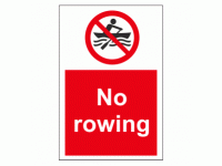 No Rowing sign
