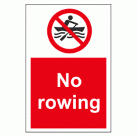 No Rowing sign