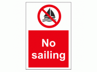 No Sailing sign