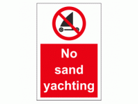 No sand yachting sign