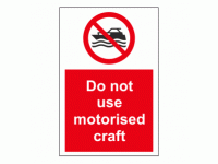 Do not use motorised craft sign