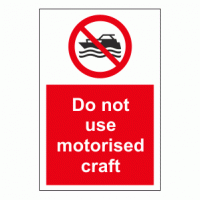 Do not use motorised craft sign