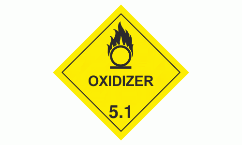 Class 5 Oxidizer 5.1 - 250 labels per roll
