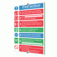 fire action Fire action if you discover or suspect a fire Sign