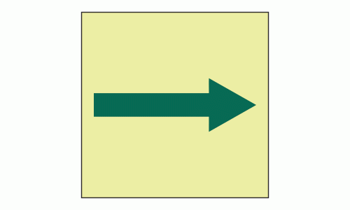 IMO - Fire Control Symbols Primary Means Of Escape Photoluminescent Sign IMO 6070