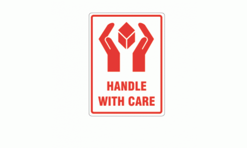 Handle with care labels 500 per roll
