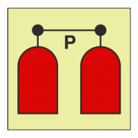 IMO - Fire Control Symbols Powder Release Station Photoluminescent Sign IMO 6054