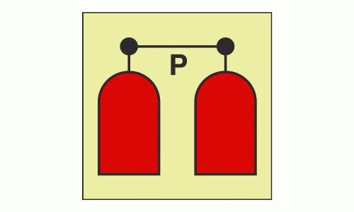 IMO - Fire Control Symbols Powder Release Station Photoluminescent Sign IMO 6054