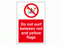 Do not surf between red and yellow fl...