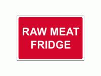 Raw Meat Fridge sign