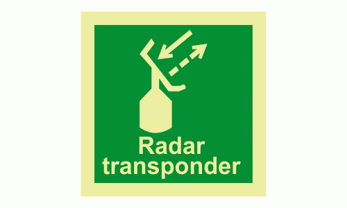 Radar Transponder Photoluminescent IMO Safety Sign