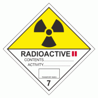Class 7 Radioactive 7 II (7.2) - 250 labels per roll