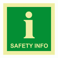 Safety Info Photoluminescent IMO Safety Sign