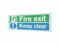 Fire Exit Keep Clear Sign - Clearview...
