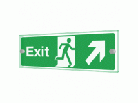 Exit right diagonal up Sign - Clearvi...