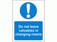 Do not leave valuables in changing ro...