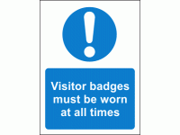 Visitor badges must be worn at all ti...