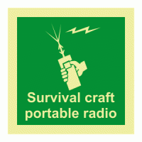 Survival Craft Portable Radio Photoluminescent IMO Safety Sign