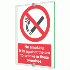 No smoking. It is against the law to smoke in these premises sign