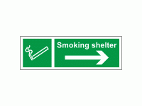 Smoking Shelter Arrow Right sign