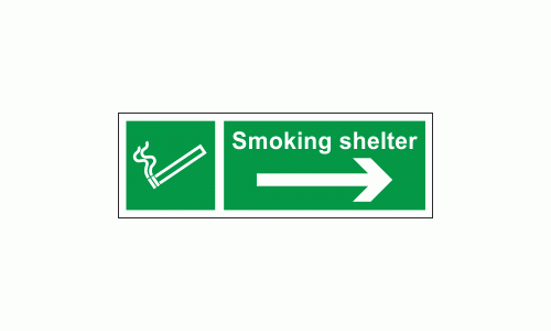 Smoking Shelter Arrow Right sign