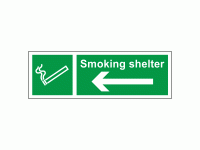 Smoking Shelter Arrow Left sign