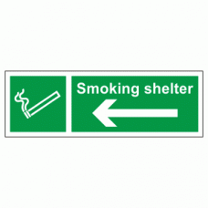 Smoking Shelter Arrow Left sign