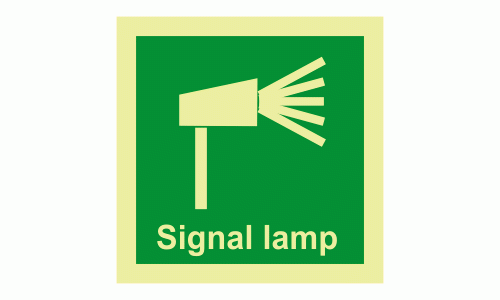 Signal Lamp Photoluminescent IMO Safety Sign