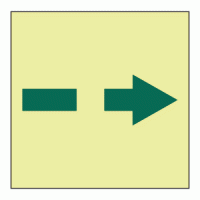 IMO - Fire Control Symbols Secondary Means Of Escape Photoluminescent Sign IMO 6071