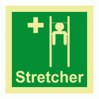 Stretcher Photoluminescent IMO Safety Sign