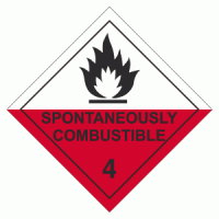 Class 4 Spontaneously Combustible 4.2 - 250 labels per roll