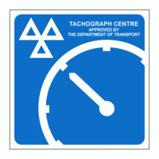 TACHOGRAPH CENTRE APPROVED BY THE DEPARTMENT OF TRANSPORT Sign 