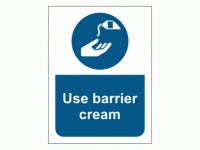Use barrier cream sign