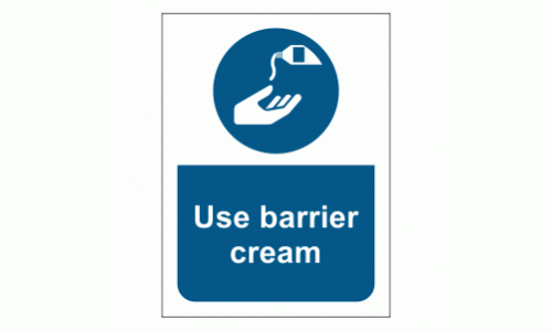 Use barrier cream sign