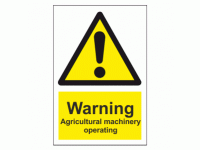 Warning Agricultural machinery operat...