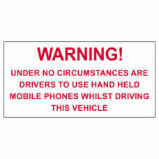 WARNING! UNDER NO CIRCUMSTANCES ARE DRIVERS 