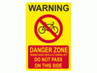 Warning Danger Zone Beware When Vehic...